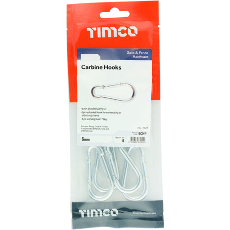 TIMCO Carbine Hooks Silver - 6mm