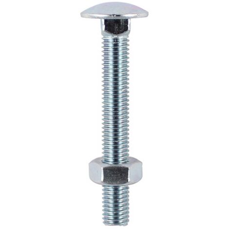 Timco Carriage Bolts & Nuts M10 x 110 ZP Box of 25