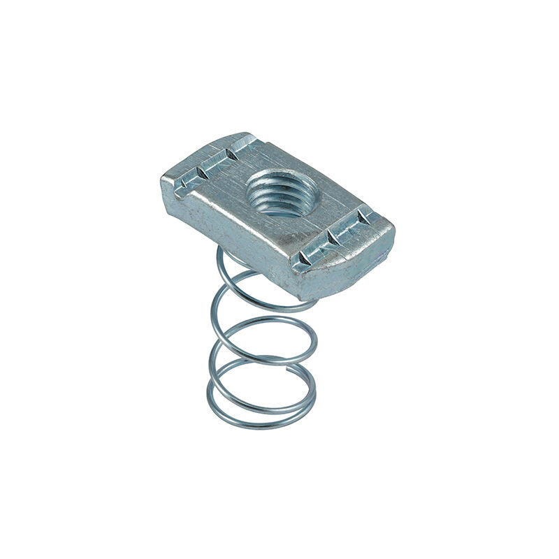 Timco - Channel Nuts Long Spring - Zinc (Size M12 - 100 Pieces)