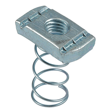 TIMCO Channel Nuts Long Spring Silver - M12