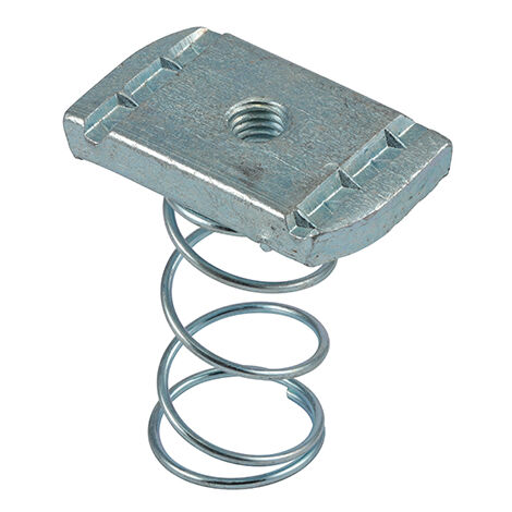 TIMCO Channel Nuts Long Spring Silver - M6