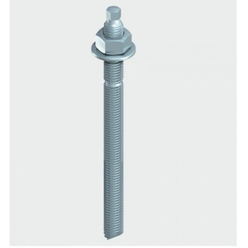 Timco - Chemical Anchor Threaded Studs, Nuts & Washers - Hot Dipped Galvanised (Size M10 x 130 - 10 Pieces)