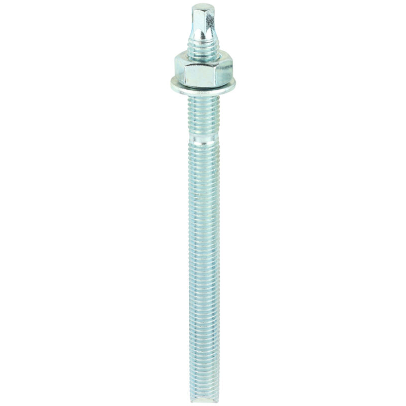 Timco - Chemical Anchor Threaded Studs, Nuts & Washers - Zinc (Size M12 x 160 - 10 Pieces)