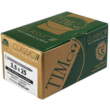 TIMCO Classic Multi-Purpose Pan Head Gold Woodscrews - 4.0 x 25