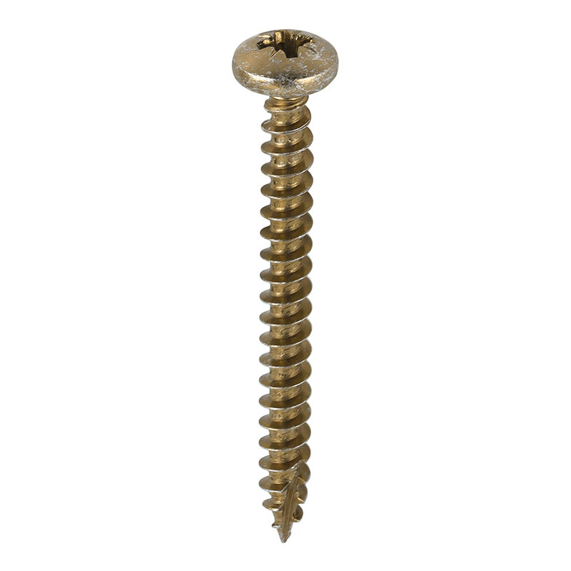 Timco - Classic Multi-Purpose Screws - PZ - Pan Head - Yellow (Size 5.0 x 50 - 200 Pieces)