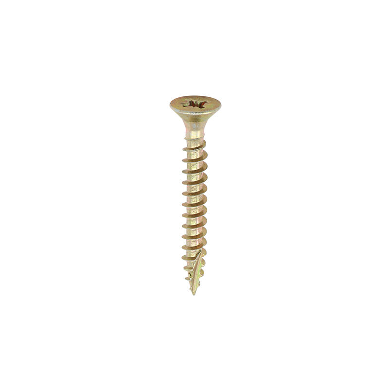Timco - Classic Multi-Purpose Screws - PZ - Double Countersunk - Yellow (Size 6.0 x 45 - 200 Pieces)
