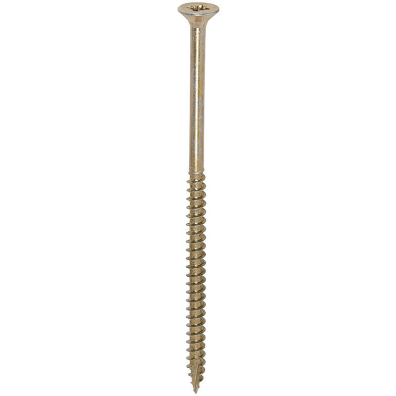Timco - Classic Multi-Purpose Screws - PZ - Double Countersunk - Yellow (Size 6.0 x 120 - 100 Pieces)
