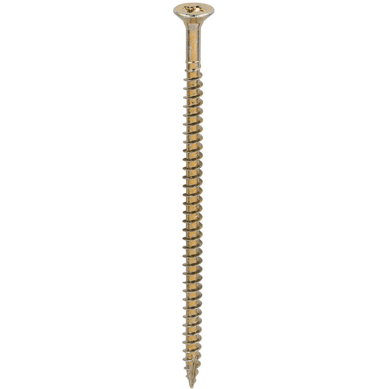 Timco - Classic Multi-Purpose Screws - PZ - Double Countersunk - Yellow (Size 4.0 x 80 - 200 Pieces)