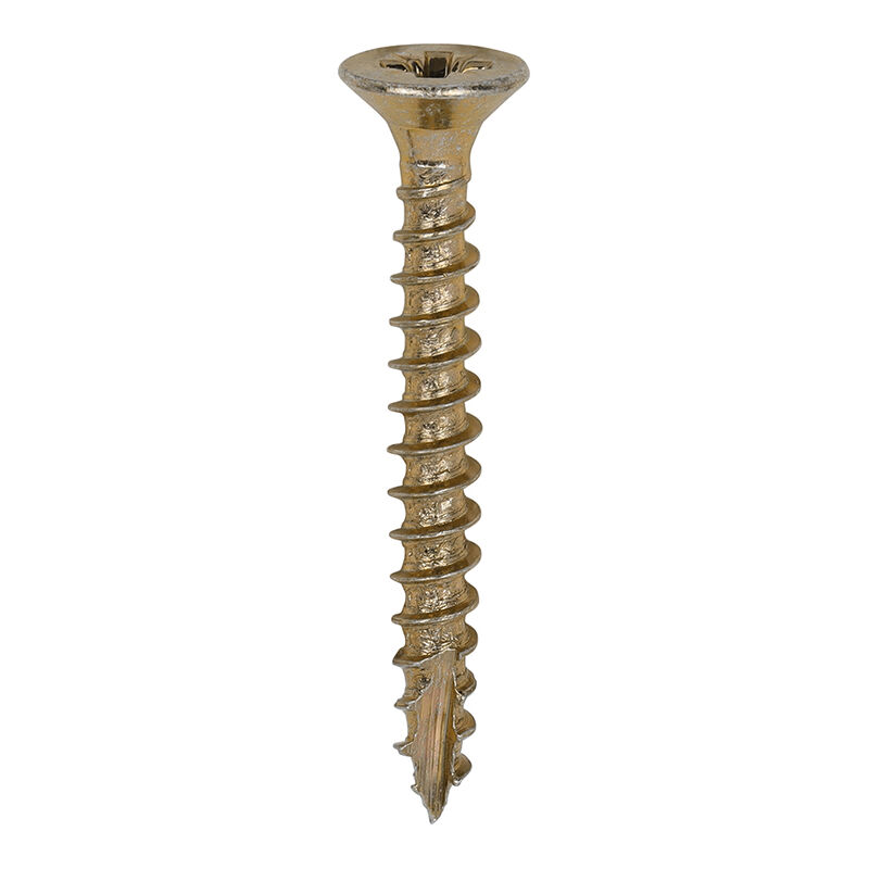 Timco - Classic Multi-Purpose Screws - PZ - Double Countersunk - Yellow (Size 3.0 x 25 - 200 Pieces)