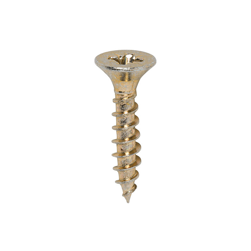 Timco - Classic Multi-Purpose Screws - PZ - Double Countersunk - Yellow (Size 4.0 x 20 - 200 Pieces)