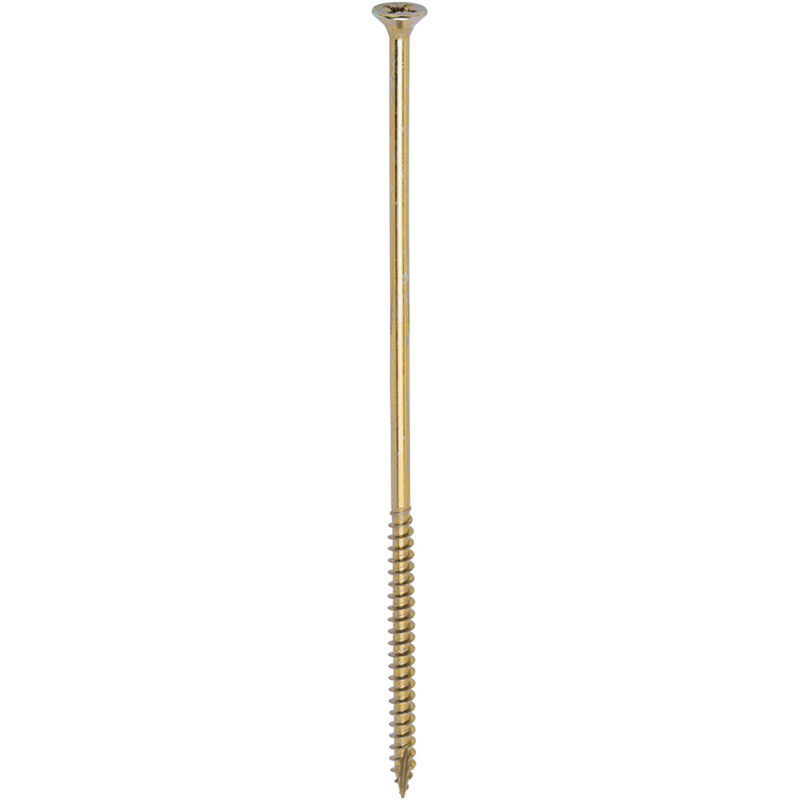 Timco - Classic Multi-Purpose Screws - PZ - Double Countersunk - Yellow (Size 6.0 x 180 - 100 Pieces)