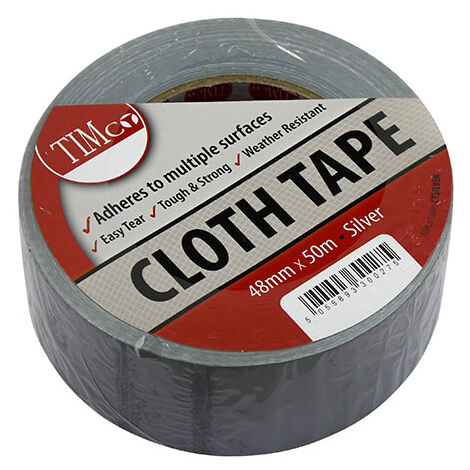 TIMCO Cloth Tape Silver - 50m x 48mm