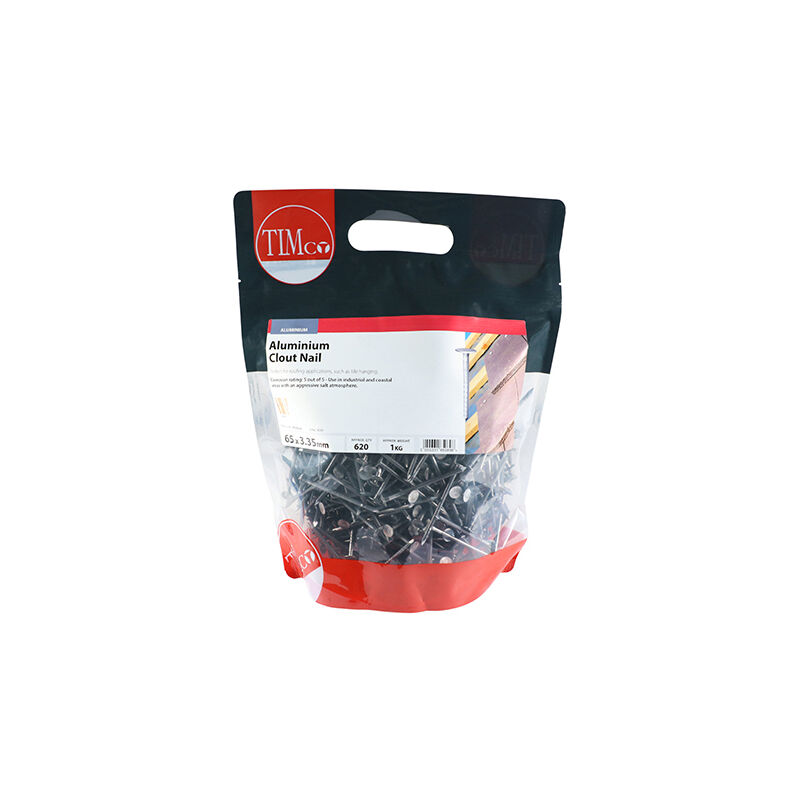 Timco - Clout Nails - Aluminium (Size 65 x 3.35 - 1 Kilograms)