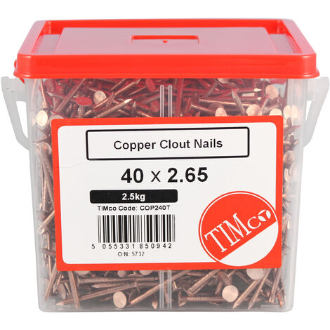 TIMco Clout Nails - Copper (30 x 3.35mm) 2.5kg Tub