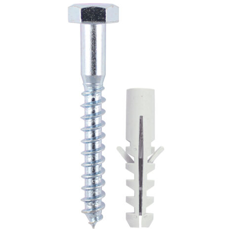 TIMCO Coach Screws Hex Head Silver  - 6.0 x 80
