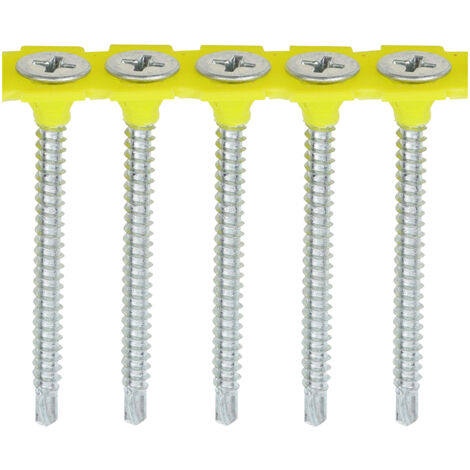 TIMCO Collated Drywall Self-Drilling Bugle Head Silver Screws - 3.5 x 40