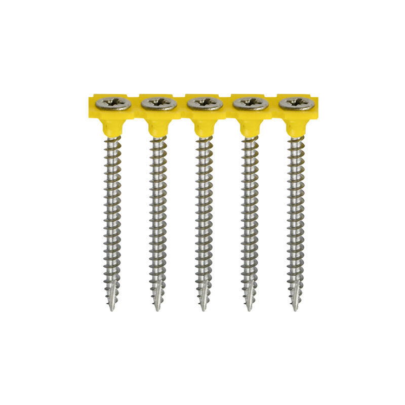 Timco - Collated Classic Multi-Purpose Screws - PZ - Double Countersunk - A2 Stainless Steel (Size 4.0 x 50 - 1000 Pieces)