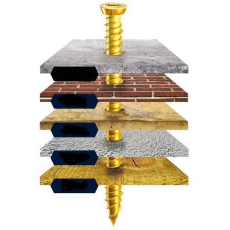 TIMCO Concrete Screws Flat Countersunk Gold - 7.5 x 110