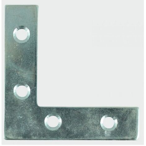 Timco Corner Plates Silver - 50 x 50 x 13 (4 Pack)