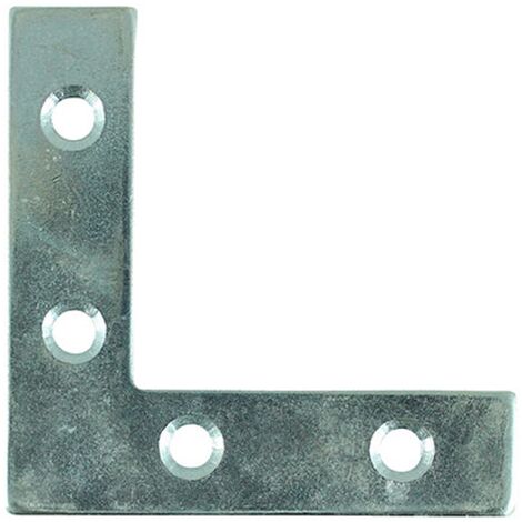 Timco Corner Plates Silver - 75 x 75 x 16 (4 Pack)