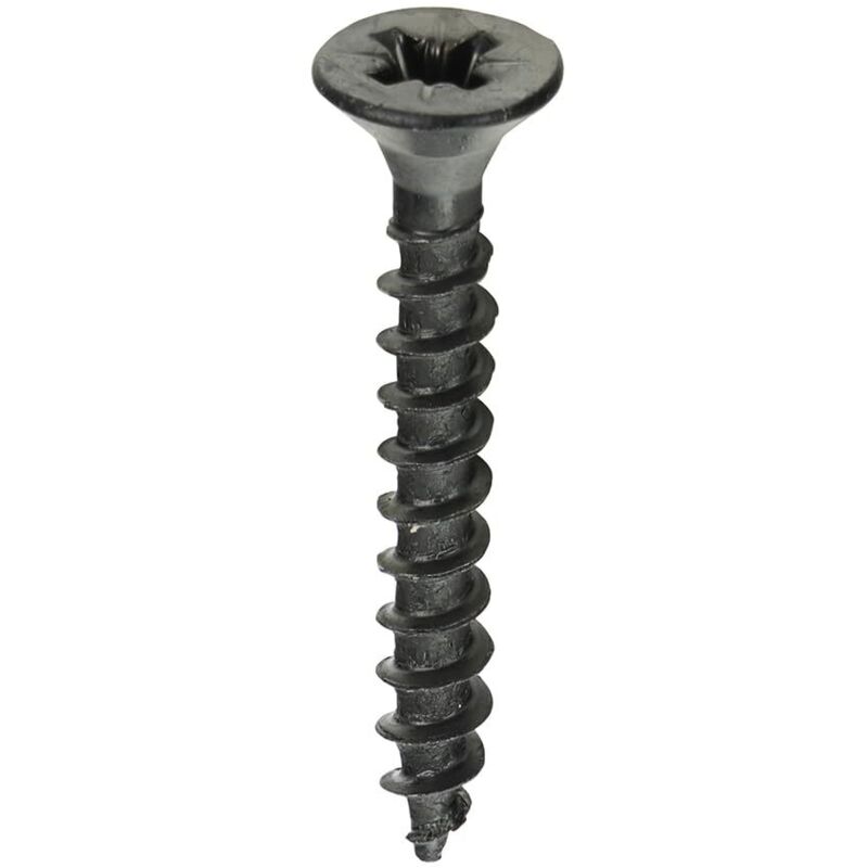 Timco - Chipboard Screws - PZ - Double Countersunk - Exterior - Black Organic (Size 4.0 x 30 - 25 Pieces)