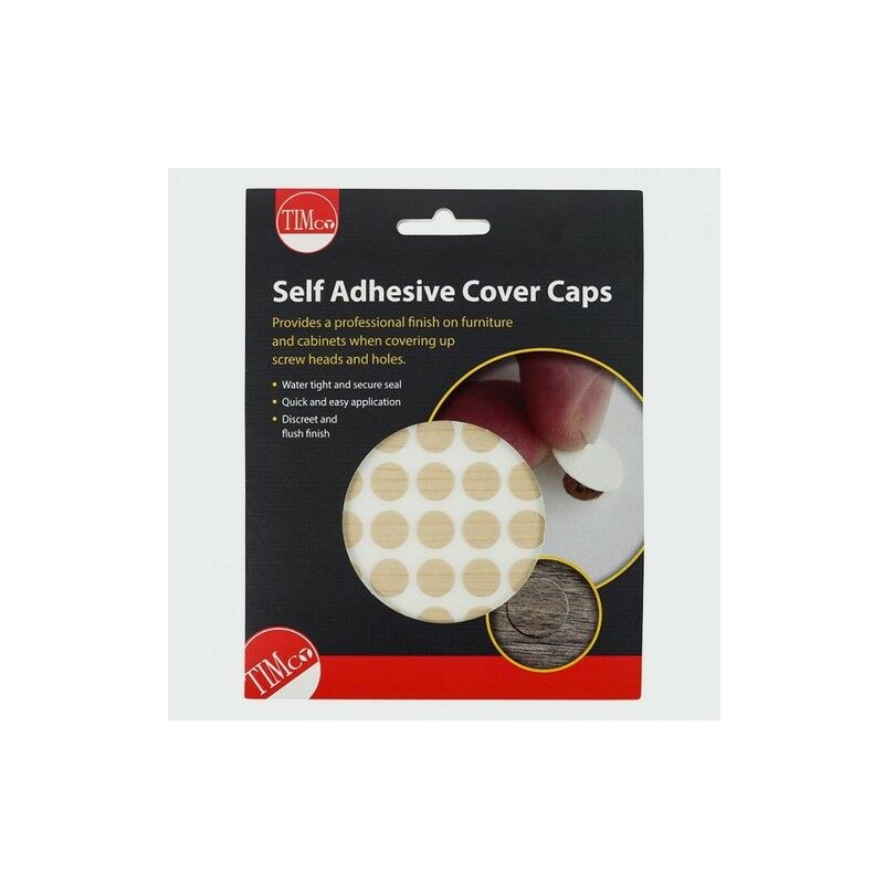 COVERMA13 Adhesive Caps Maple 13mm Pack of 112 - Timco