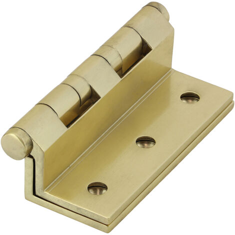 TIMCO Cranked Ball Race Brass Hinges Polished Brass - 64 x 55
