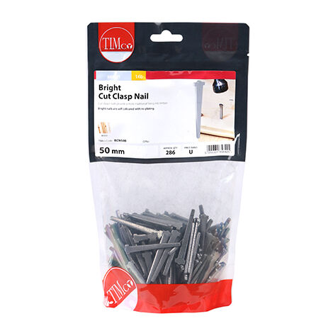 TIMCO Cut Clasp Nails Bright - 50mm
