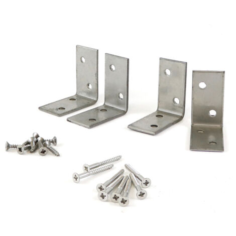 TIMCO Decking Handrail Bracket Kit Stainless Steel - 4 brackets + 16 screws