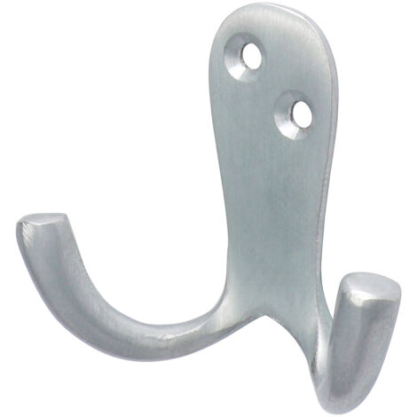 TIMCO Double Robe Hook Satin Chrome - 47 x 24mm