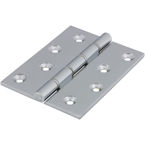 TIMCO Double Stainless Steel Washered Brass Hinges Polished Chrome - 102 x 75