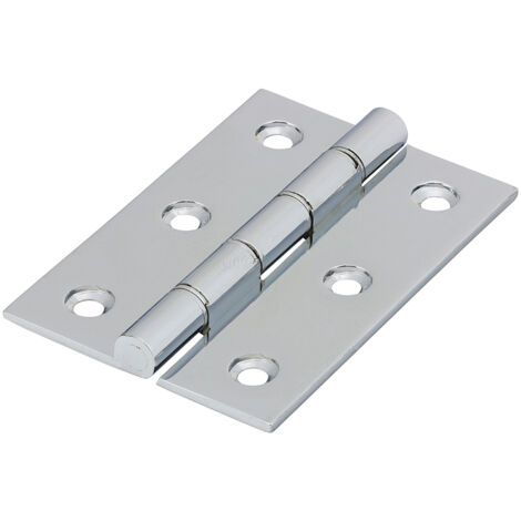 TIMCO Double Stainless Steel Washered Brass Hinges Polished Chrome - 76 x 50