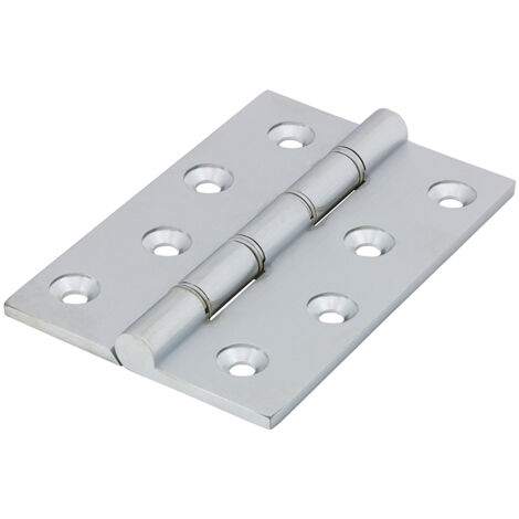 TIMCO Double Stainless Steel Washered Brass Hinges Satin Chrome - 102 x 67