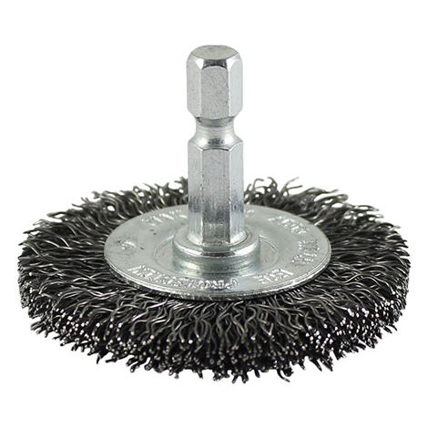 TIMCO Drill Wheel Brush Crimped Steel Wire - 75mm