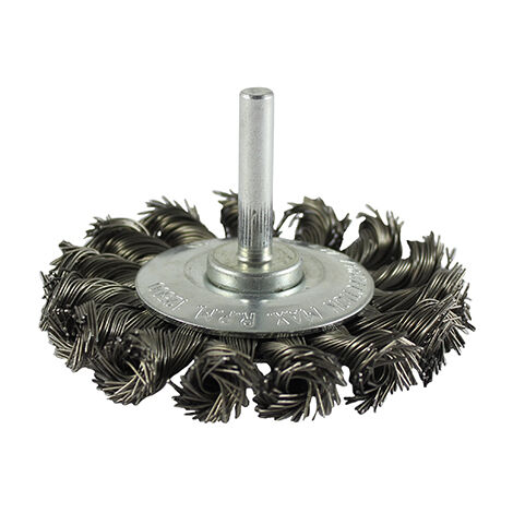 TIMCO Drill Wheel Brush Twisted Knot Steel Wire - 75mm