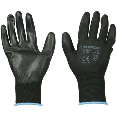 TIMCo Durable Grip Gloves PU Coated Polyester Size X Large