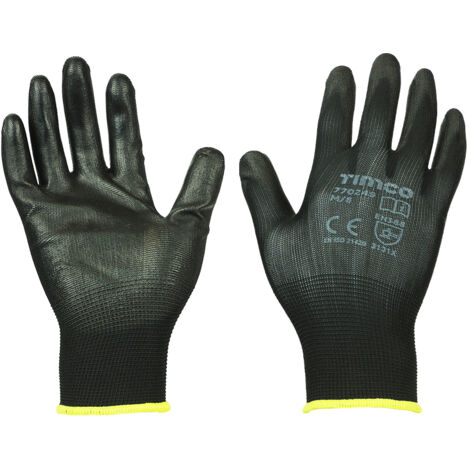 TIMCO Durable Grip PU Coated Polyester Gloves - Medium
