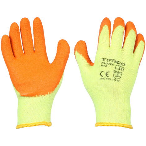 TIMCO Eco Grip Crinkle Latex Coated Polycotton Gloves - Medium