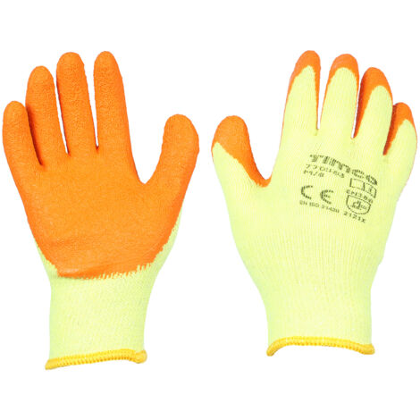 TIMCO Eco Grip Crinkle Latex Coated Polycotton Gloves Multi Pack - Medium