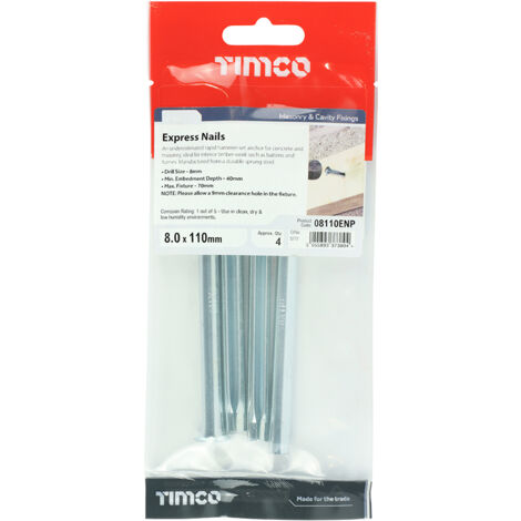 TIMCO Express Nails Silver - 8.0 x 110