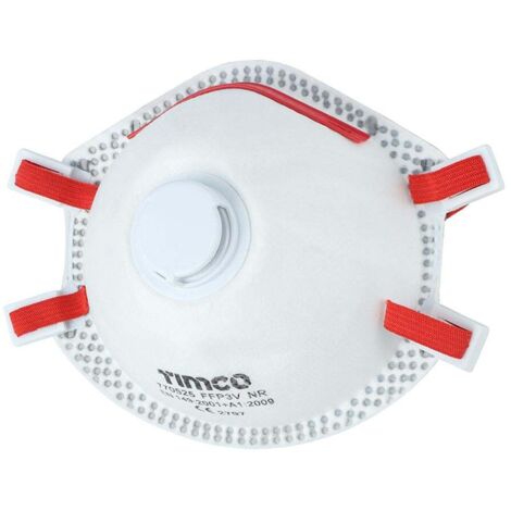TIMCo FFP3 Moulded Masks With Valve One Size Pack Of 3