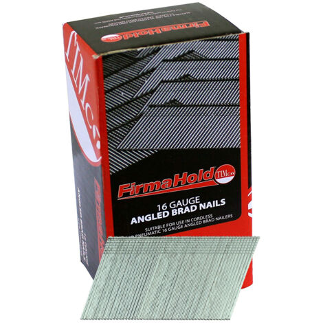TIMco FirmaHold Angled 16g x 38mm Galvanised Brad Nail No Gas Qty 2000