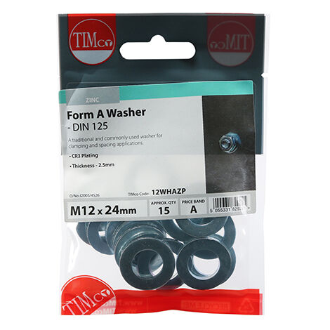 TIMCO Form A Washers DIN125-A Silver - M12