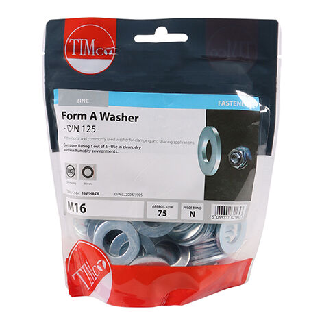TIMCO Form A Washers DIN125-A Silver - M16
