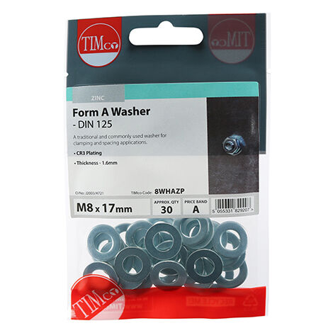 TIMCO Form A Washers DIN125-A Silver - M8