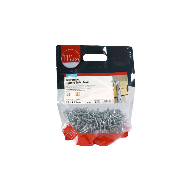 Timco - Square Twist Nails - Galvanised (Size 30 x 3.75 - 2.5 Kilograms)