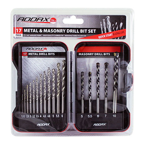 TIMCO Ground Jobber & Masonry Drill Set - 17pc
