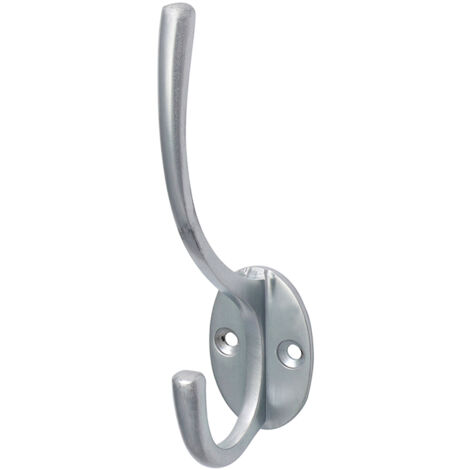 TIMCO Hat & Coat Hook Satin Chrome - 125 x 32mm