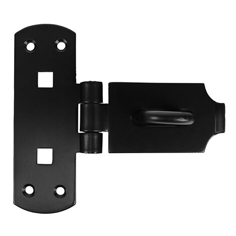 TIMCO Heavy Duty Vertical Pattern Hasp & Staple Bolt On Black - 6"