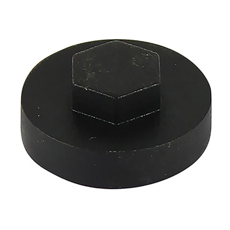 Hex head cover caps black 16mm – Nut and screw caps – For roofing and construction screws – Blends with coloured panels – Timco